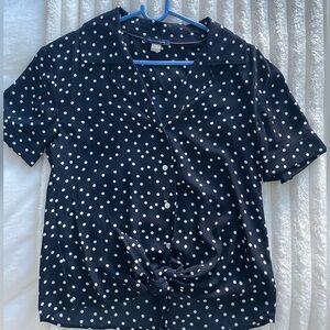 Tommy Hilfiger Black and White Polka Dot Blouse